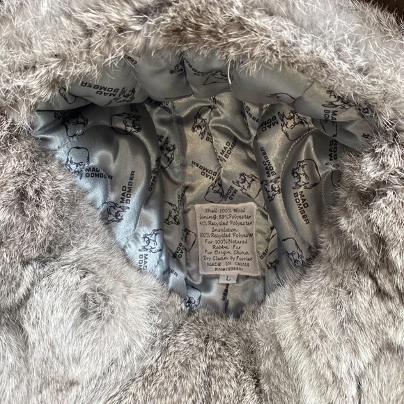 Mad Bomber Trapper Hat, Blue & Black Plaid, Large - Picture 11 of 13